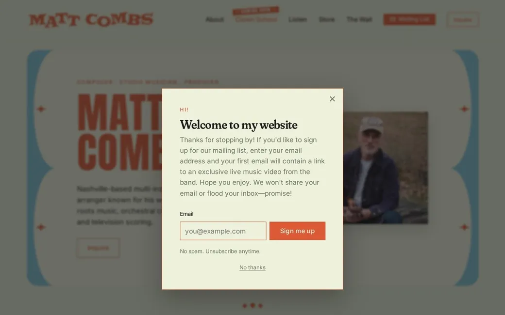 Matt Combs website